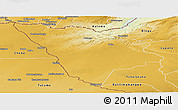 Physical Panoramic Map of Hwange Rural