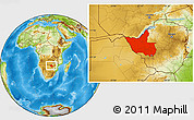 Physical Location Map of Matabeleland North