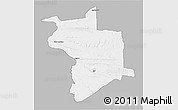 Gray 3D Map of Lupane, single color outside