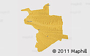 Physical 3D Map of Lupane, cropped outside
