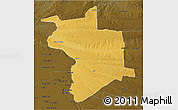 Physical 3D Map of Lupane, darken