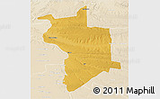 Physical 3D Map of Lupane, lighten