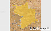 Physical 3D Map of Lupane, satellite outside