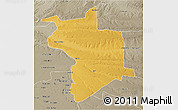Physical 3D Map of Lupane, semi-desaturated