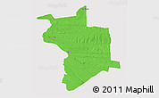 Political 3D Map of Lupane, cropped outside