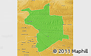 Political 3D Map of Lupane, physical outside