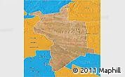 Satellite 3D Map of Lupane, political outside