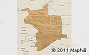 Satellite 3D Map of Lupane, shaded relief outside