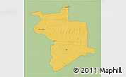 Savanna Style 3D Map of Lupane, single color outside