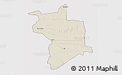 Shaded Relief 3D Map of Lupane, cropped outside