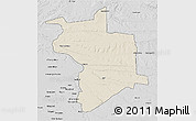 Shaded Relief 3D Map of Lupane, desaturated