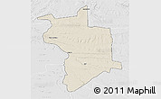 Shaded Relief 3D Map of Lupane, lighten, desaturated