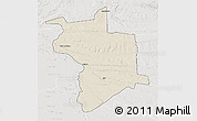 Shaded Relief 3D Map of Lupane, lighten, semi-desaturated