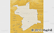Shaded Relief 3D Map of Lupane, physical outside
