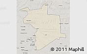 Shaded Relief 3D Map of Lupane, semi-desaturated