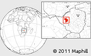 Blank Location Map of Lupane