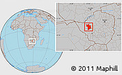 Gray Location Map of Lupane