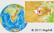 Physical Location Map of Lupane, highlighted parent region