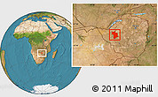 Satellite Location Map of Lupane