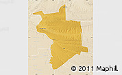 Physical Map of Lupane, lighten