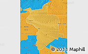 Physical Map of Lupane, political outside