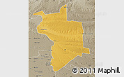 Physical Map of Lupane, semi-desaturated