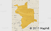 Physical Map of Lupane, shaded relief outside