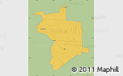 Savanna Style Map of Lupane, single color outside