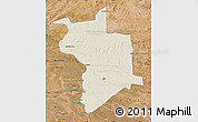 Shaded Relief Map of Lupane, satellite outside