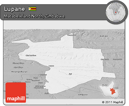Gray Panoramic Map of Lupane