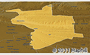 Physical Panoramic Map of Lupane, darken