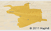 Physical Panoramic Map of Lupane, lighten