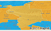 Physical Panoramic Map of Lupane, political outside