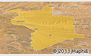 Physical Panoramic Map of Lupane, satellite outside