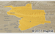 Physical Panoramic Map of Lupane, semi-desaturated