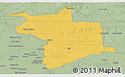 Savanna Style Panoramic Map of Lupane