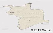 Shaded Relief Panoramic Map of Lupane, cropped outside