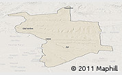 Shaded Relief Panoramic Map of Lupane, lighten