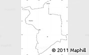 Blank Simple Map of Lupane, cropped outside