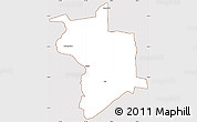 Classic Style Simple Map of Lupane, cropped outside