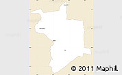 Classic Style Simple Map of Lupane, single color outside