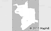 Gray Simple Map of Lupane, single color outside