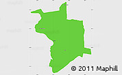 Political Simple Map of Lupane, single color outside