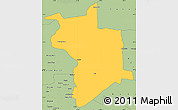 Savanna Style Simple Map of Lupane