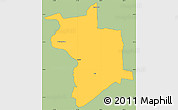 Savanna Style Simple Map of Lupane, single color outside