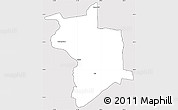 Silver Style Simple Map of Lupane, cropped outside
