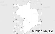 Silver Style Simple Map of Lupane