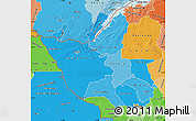 Political Shades Map of Matabeleland North