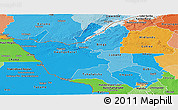 Political Shades Panoramic Map of Matabeleland North