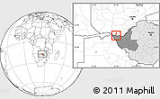 Blank Location Map of VICTORIA FALLS, highlighted country, highlighted parent region